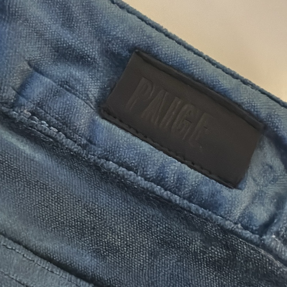 Paige-Velvet Pants Hoxton  blue  Button Front Excellent Condition size READ! - Picture 8 of 16